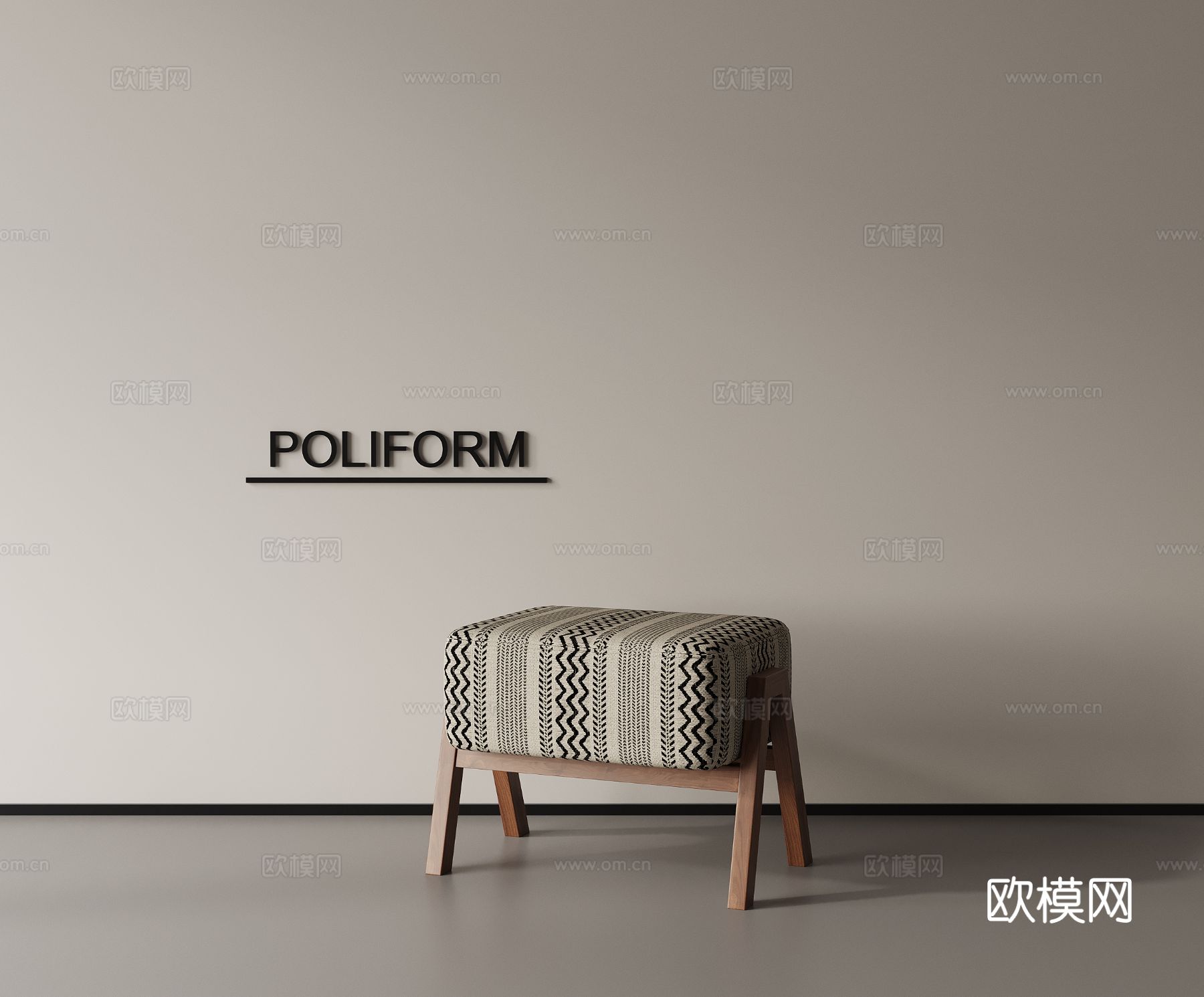 矮凳换鞋凳3d模型