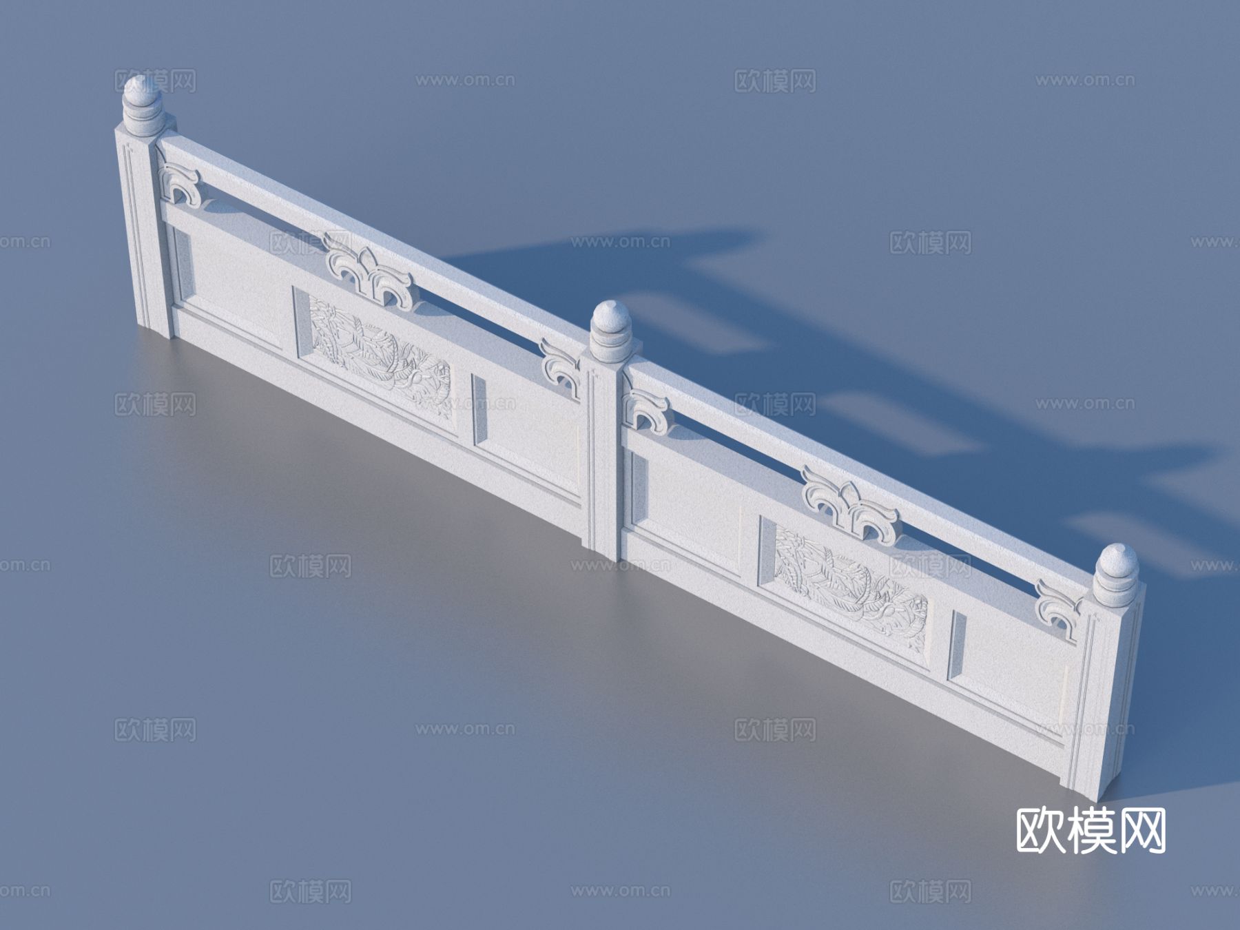 围栏 护栏 栏杆3d模型下载（渲染图1）