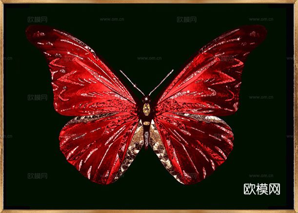 Visionnaire 蝴蝶挂画3d模型