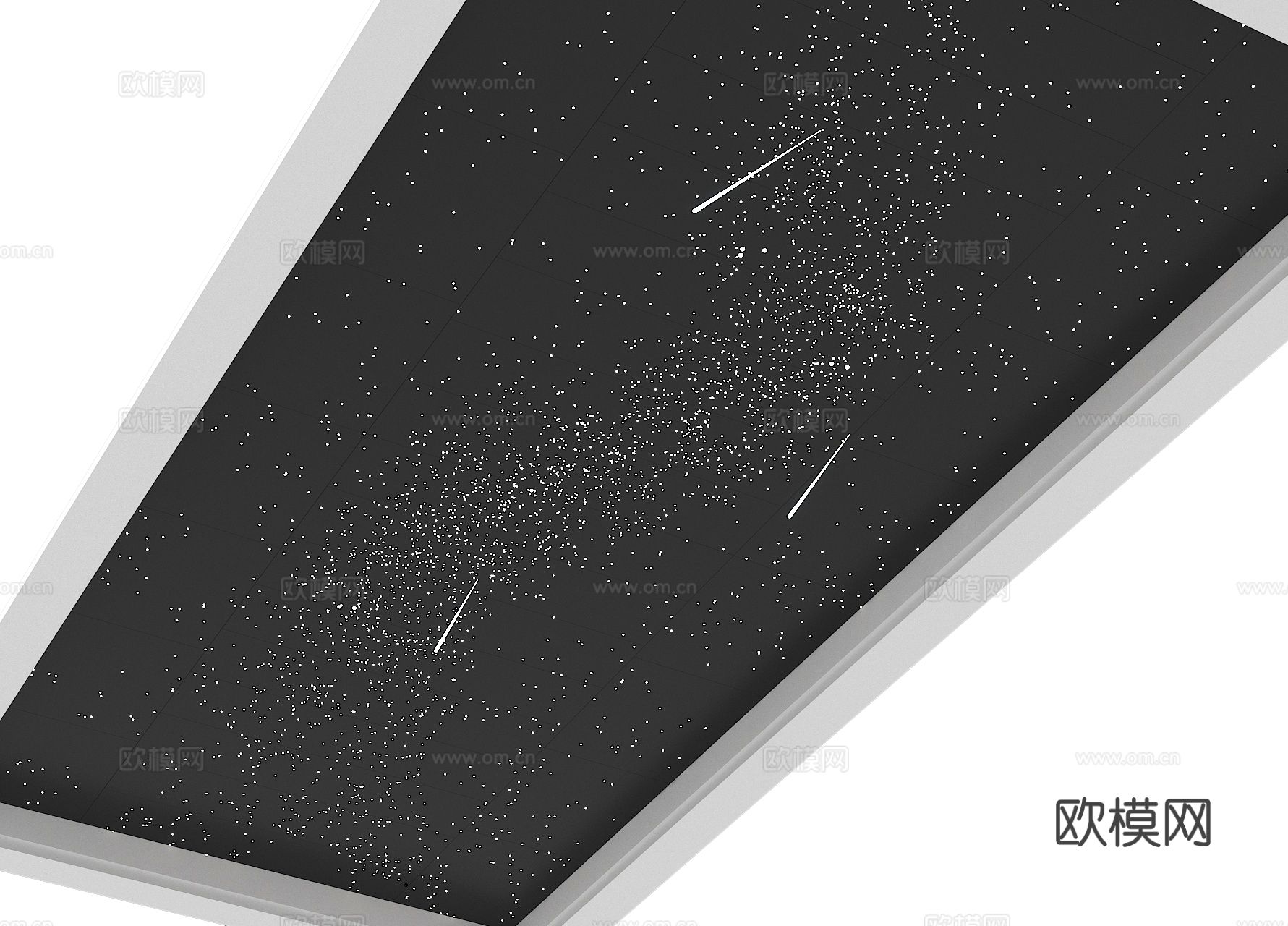 星空吊顶 光纤灯吊顶 天花su模型