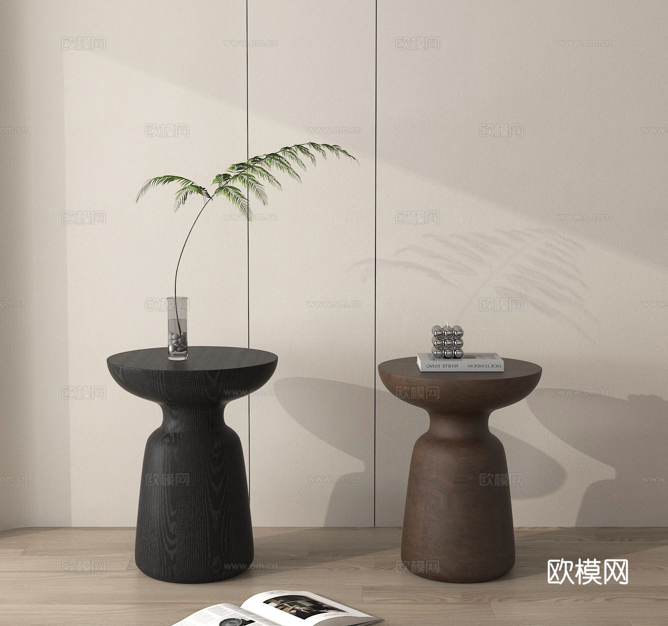 边几 角几 圆几 花几su模型