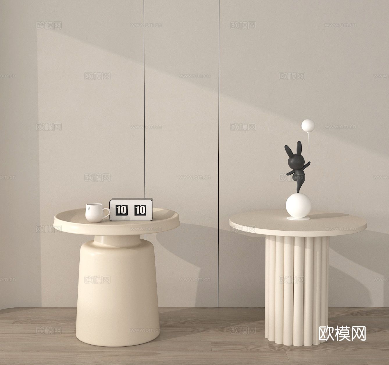 边几 角几 圆几 花艺su模型