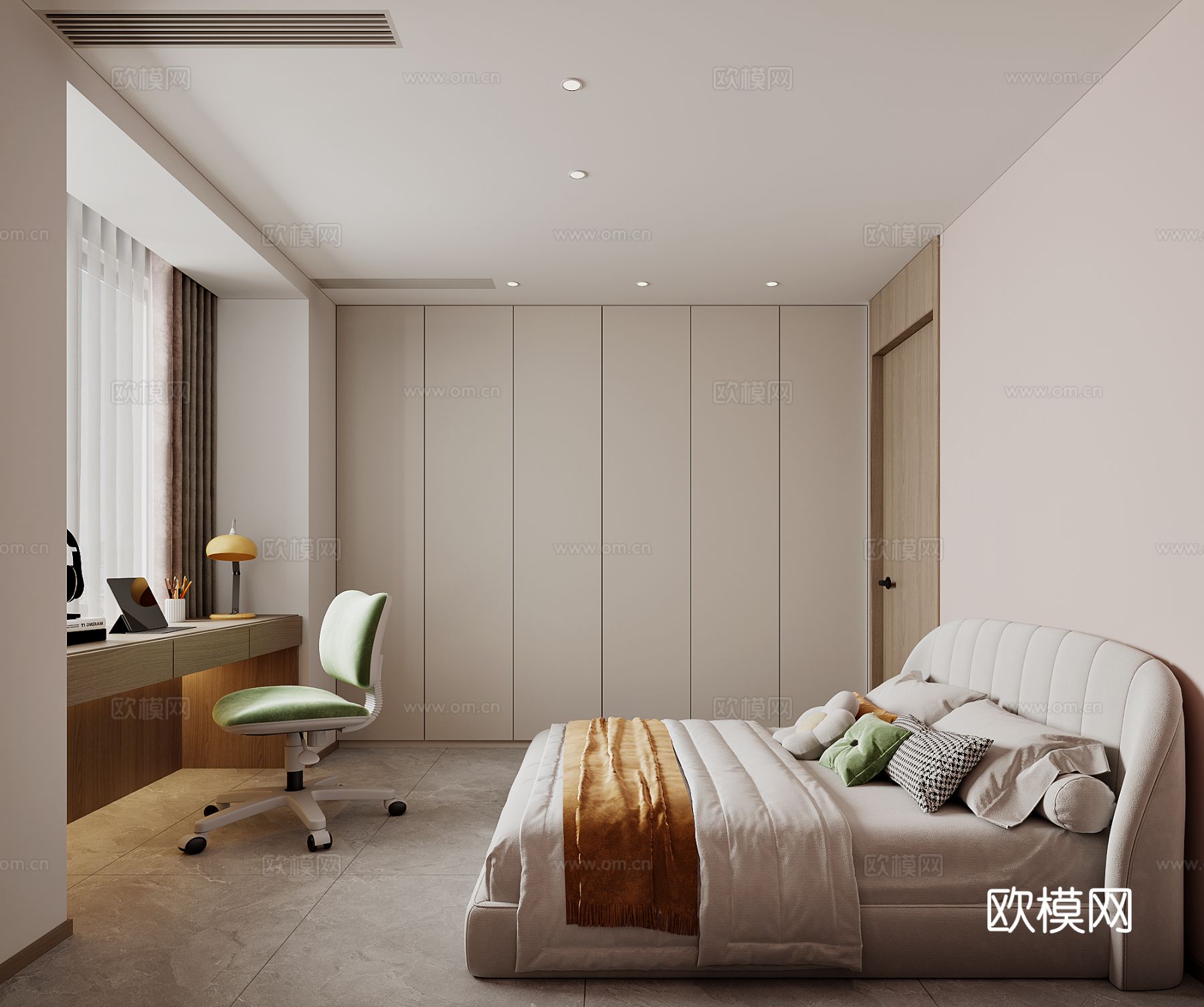 现代儿童房 次卧3d模型