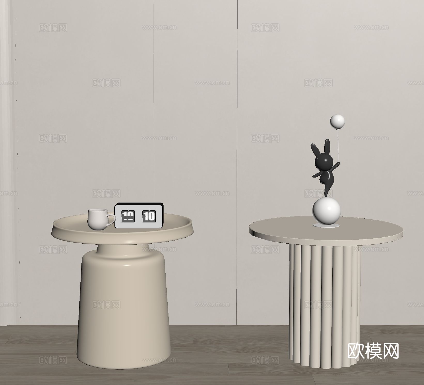 边几 角几 圆几 花艺su模型