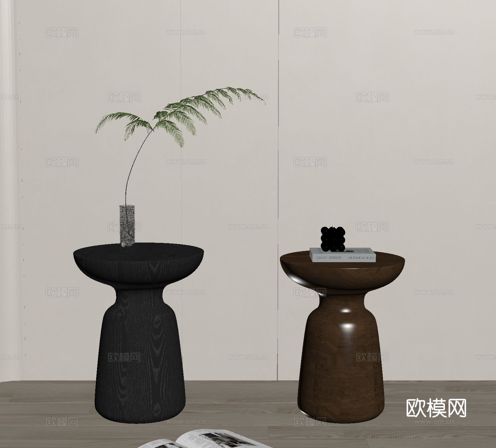 边几 角几 圆几 花几su模型