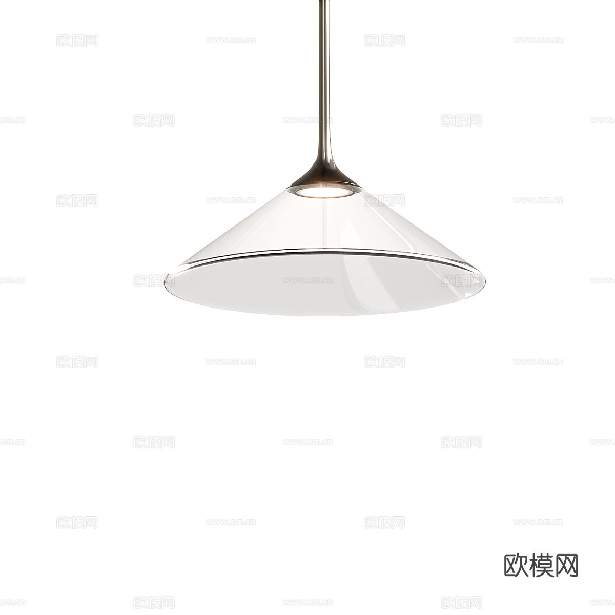 意式极简 Artemide Orsa 玻璃装饰吊灯3d模型
