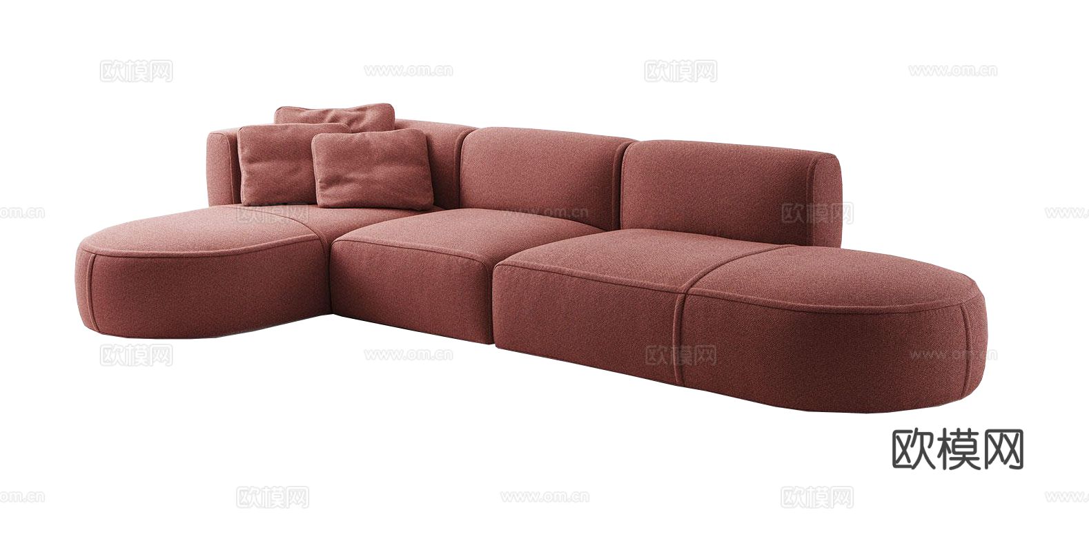Cassina Bowy转角沙发3d模型