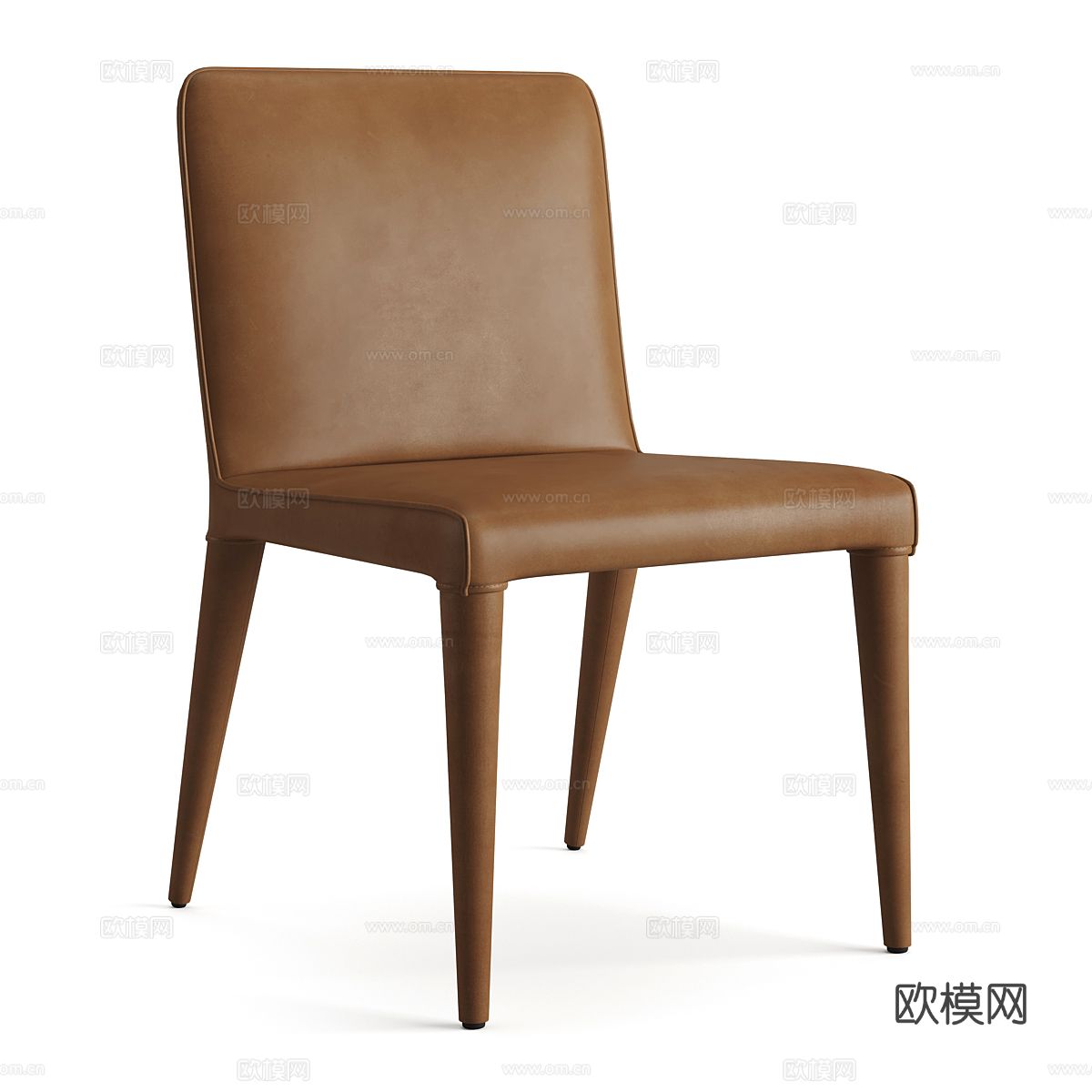 意式极简皮革椅子3d模型