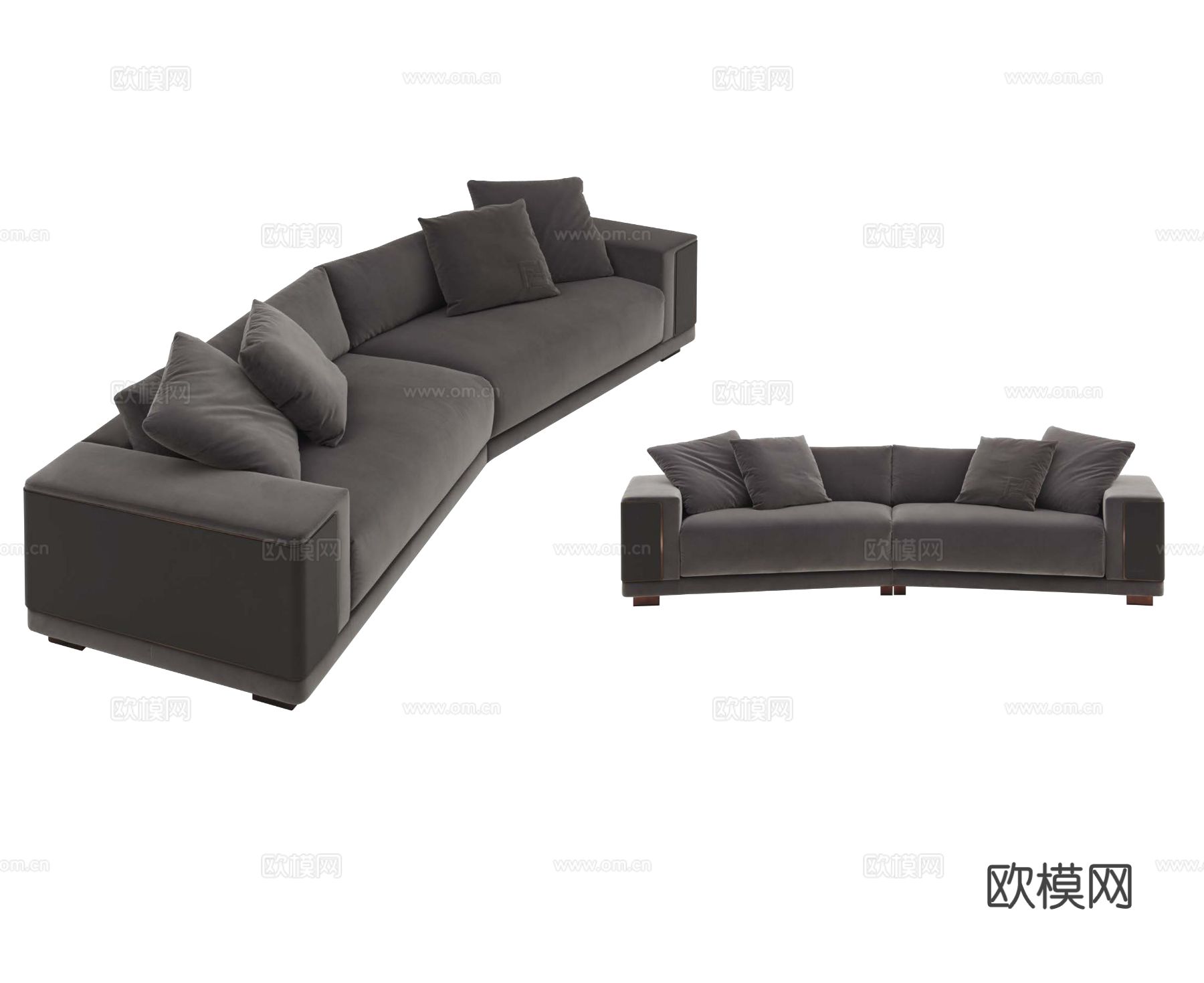 Fendi ICON LITE弧形沙发3d模型
