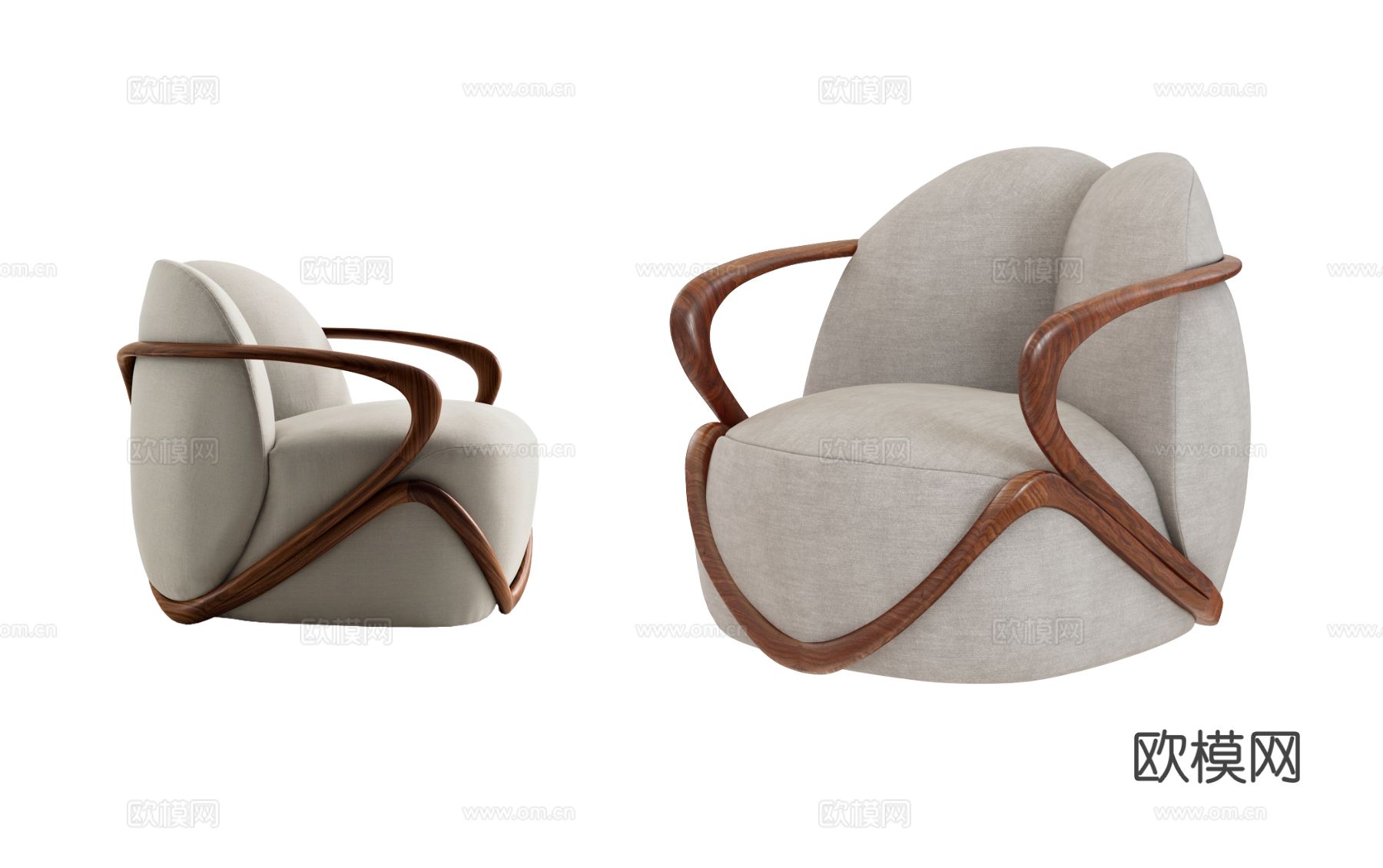 Giorgetti HUG单人沙发3d模型