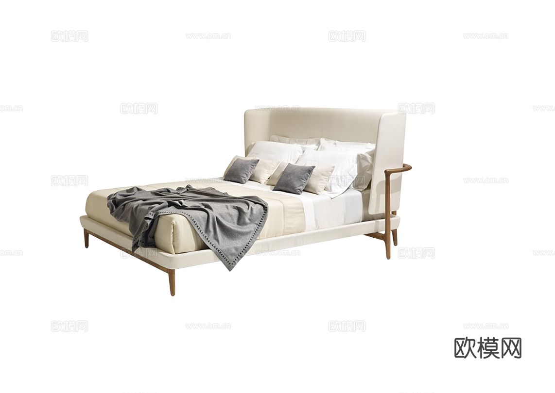 Giorgetti PEGASO双人床3d模型