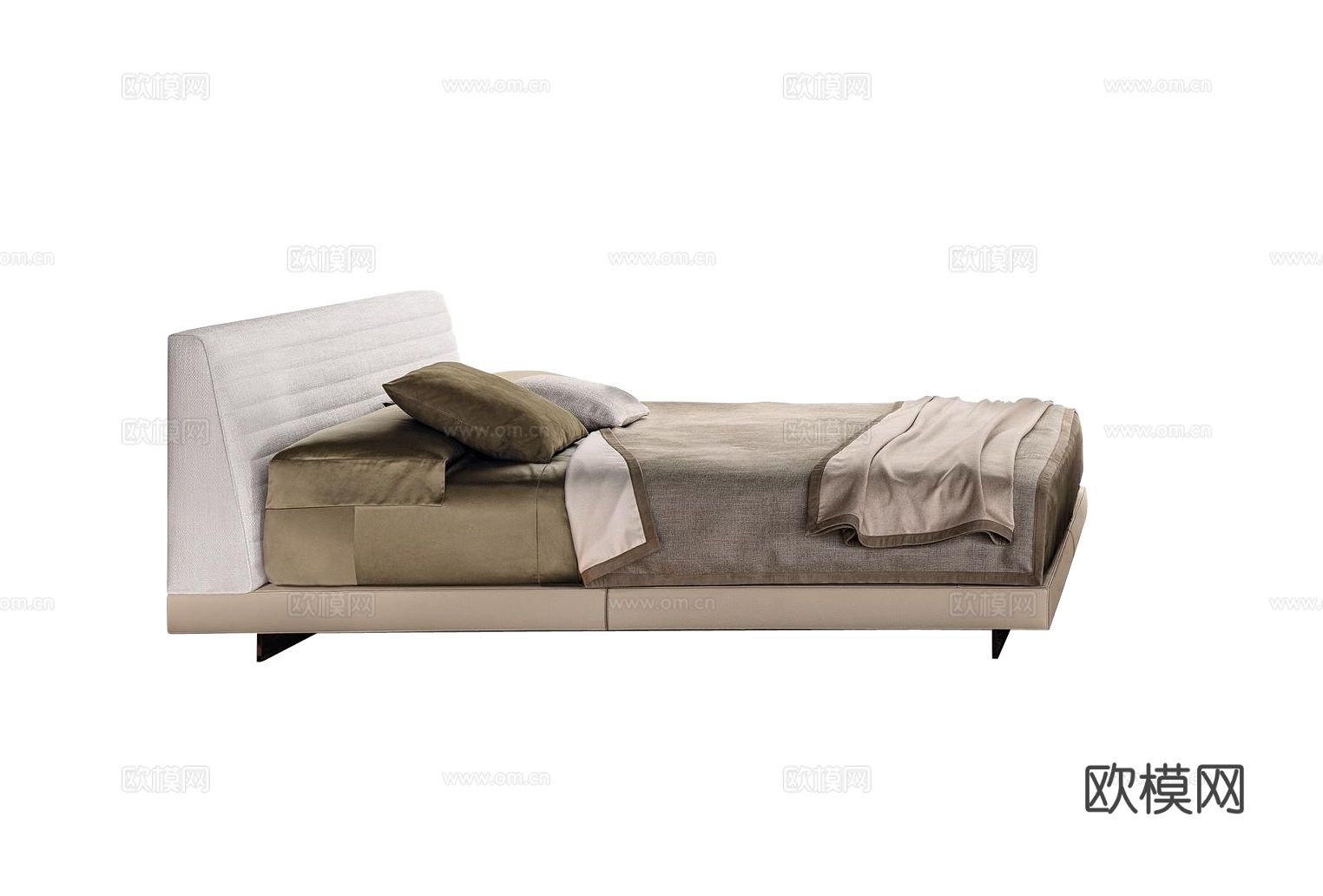 Minotti ROGER双人床3d模型