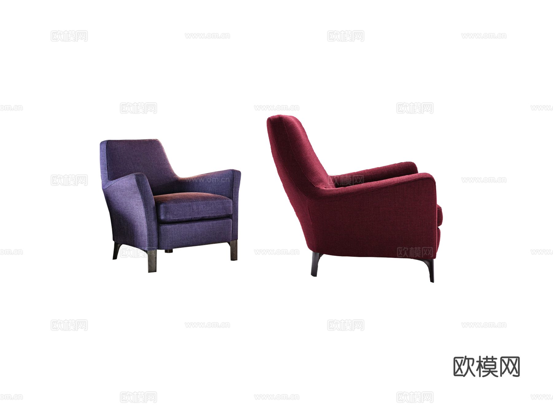 Minotti DENNY单人沙发3d模型