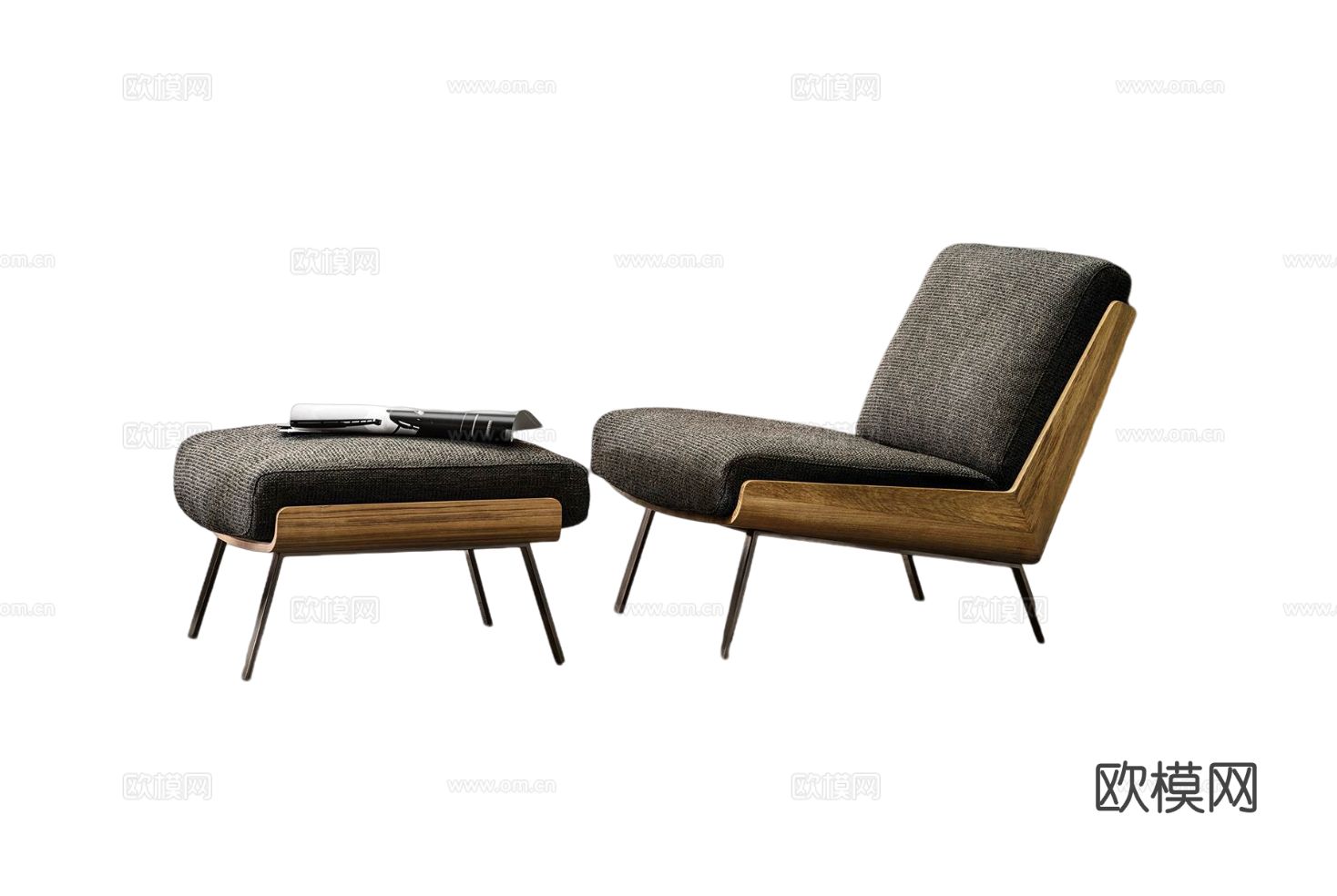Minotti DAIKI扶手椅3d模型