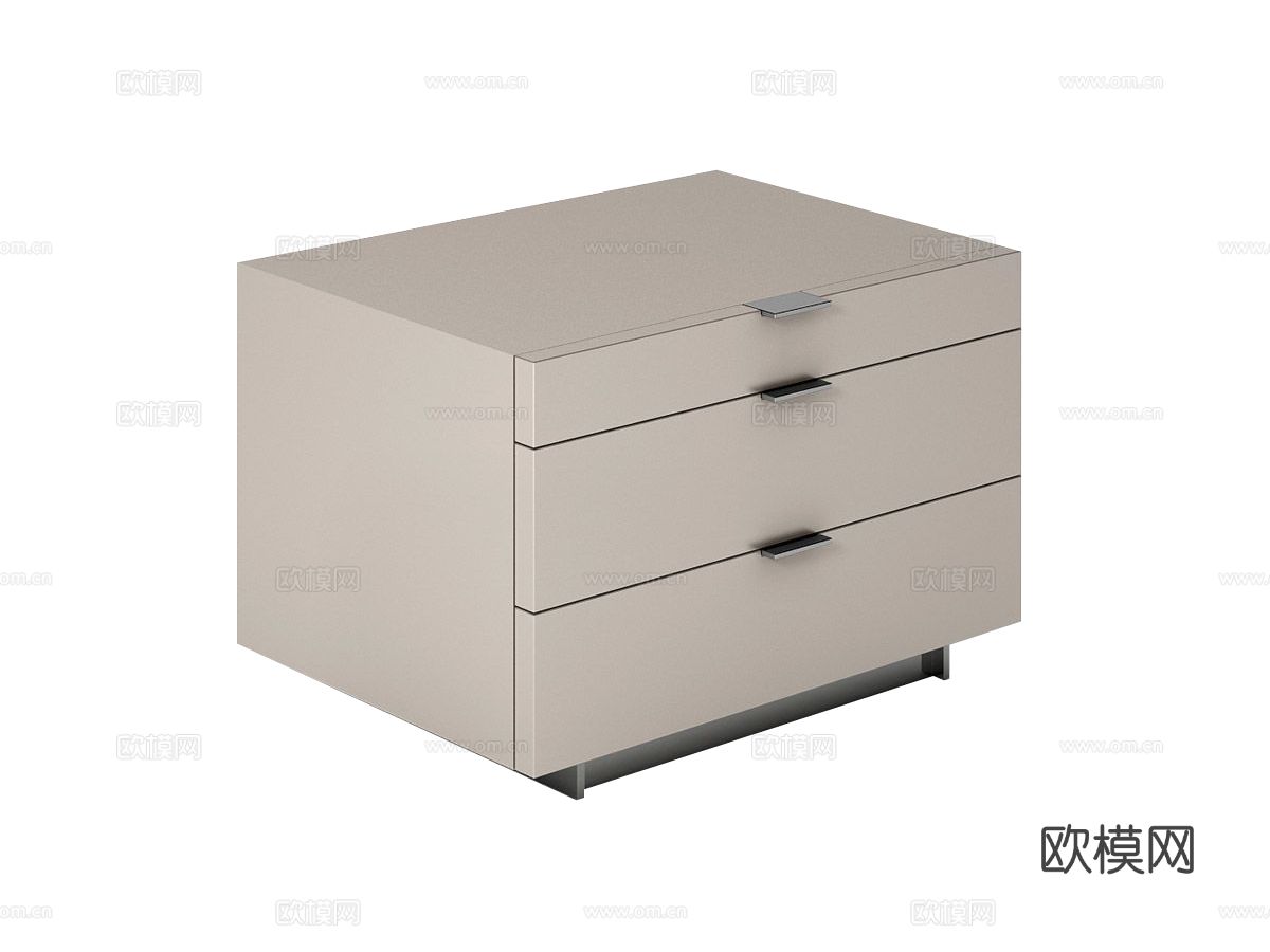 Minotti HARVEY LINE床头柜3d模型