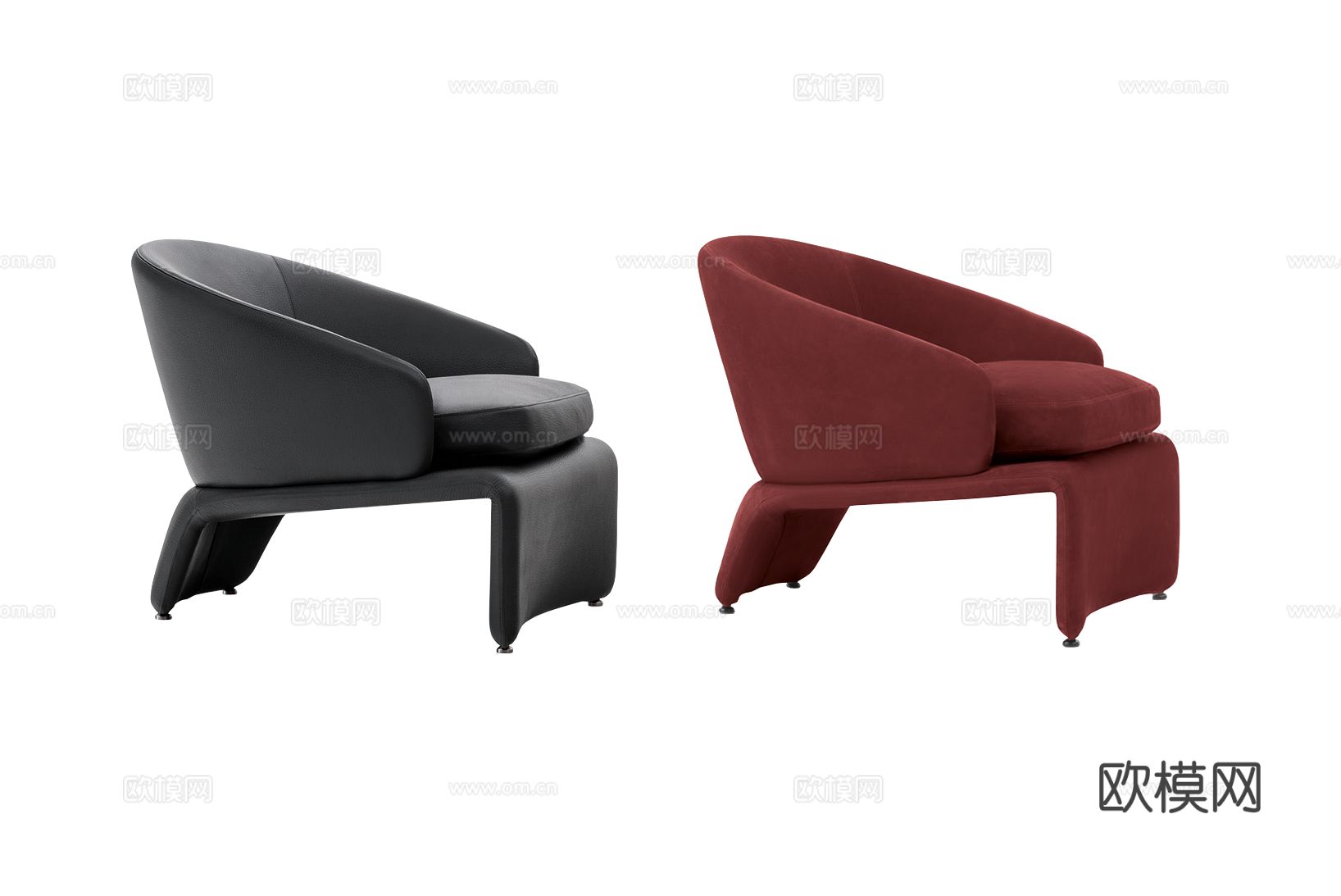 Minotti HALLEY扶手椅3d模型