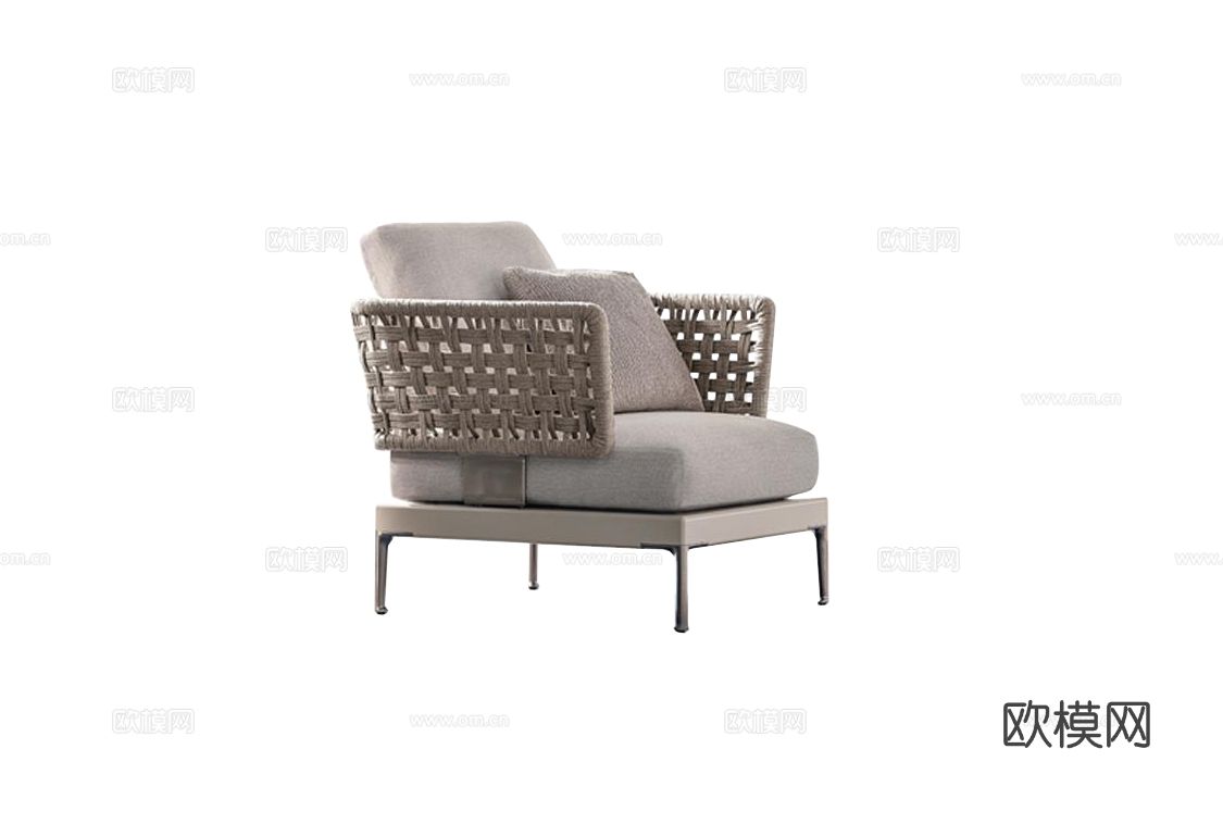 Minotti PATIO扶手椅3d模型