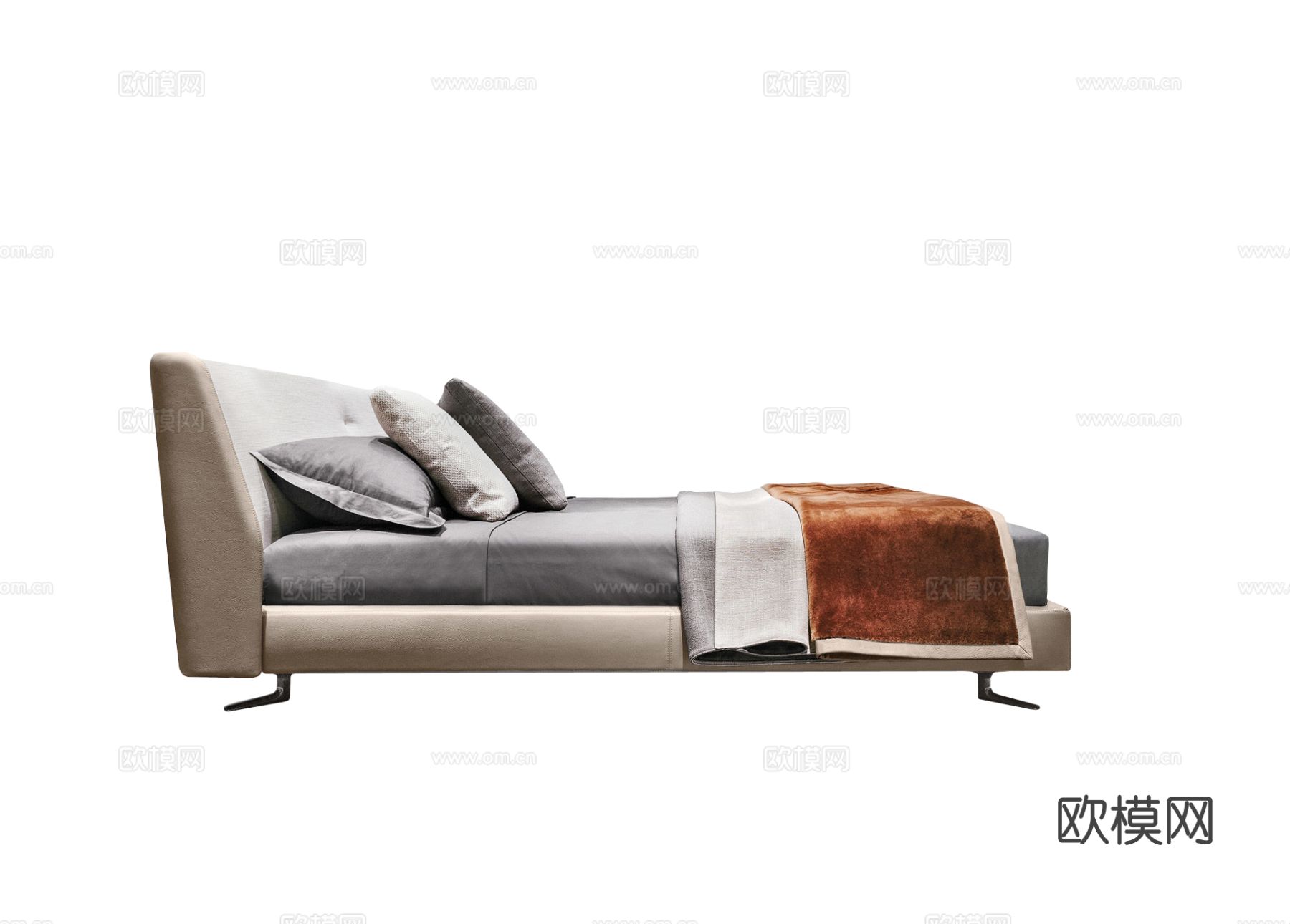 Minotti SPENCER双人床3d模型