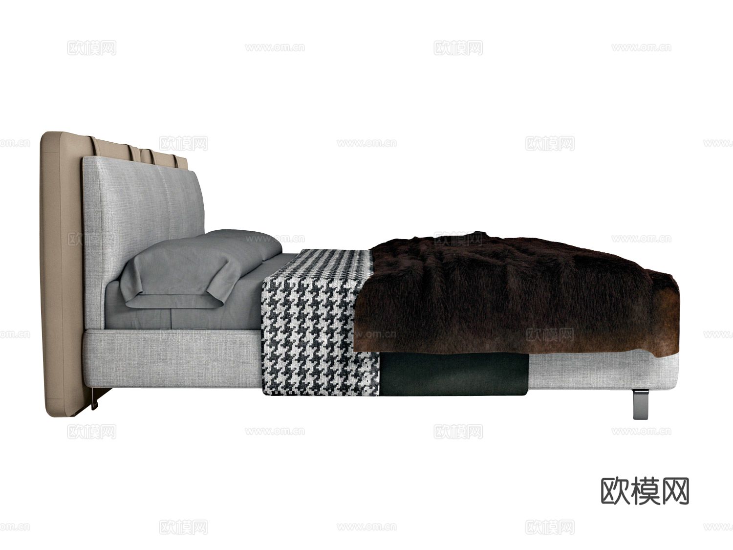 Minotti TATLIN SOFT双人床3d模型