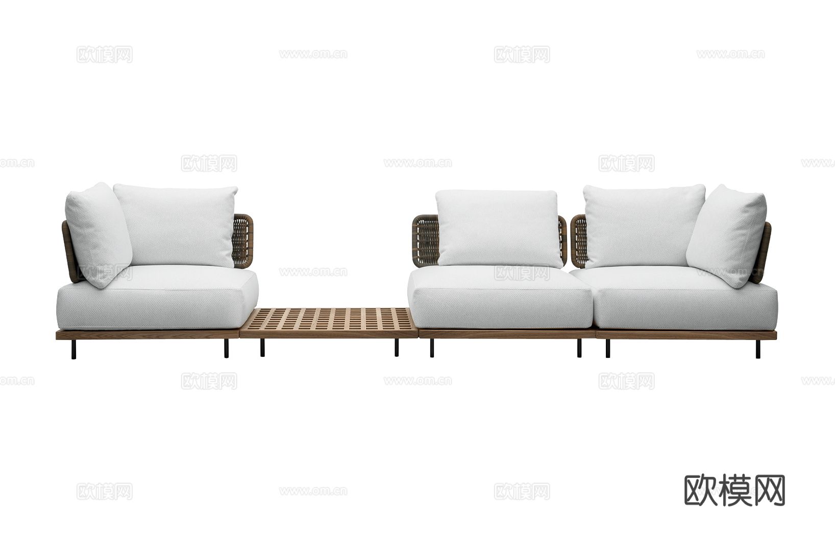 Minotti QUADRADO多人沙发3d模型