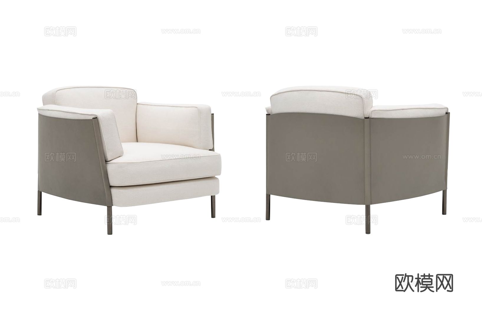 Minotti SHELLEY单人沙发3d模型