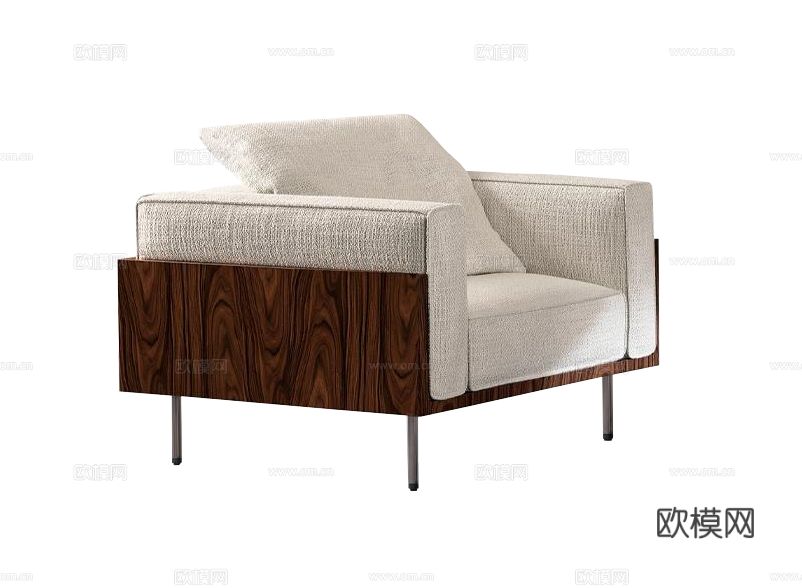 Minotti BRASILIA单人沙发3d模型