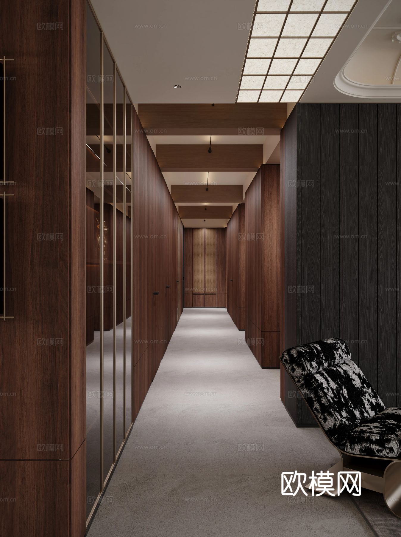 现代简约老钱风装修效果图下载（渲染图10）