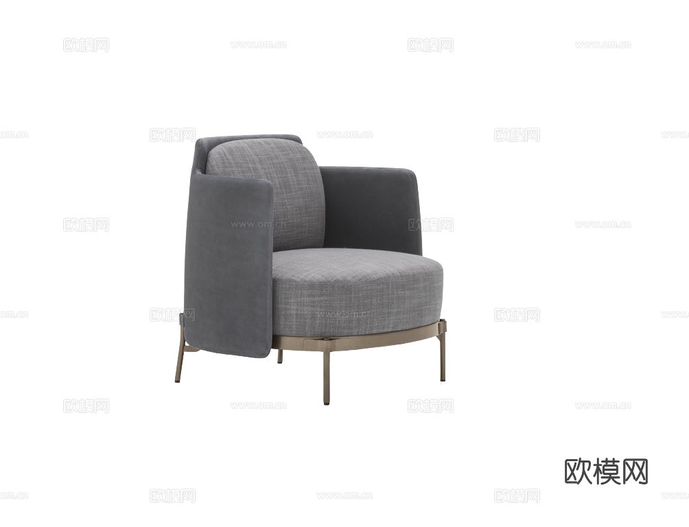 Minotti TAPE扶手椅3d模型