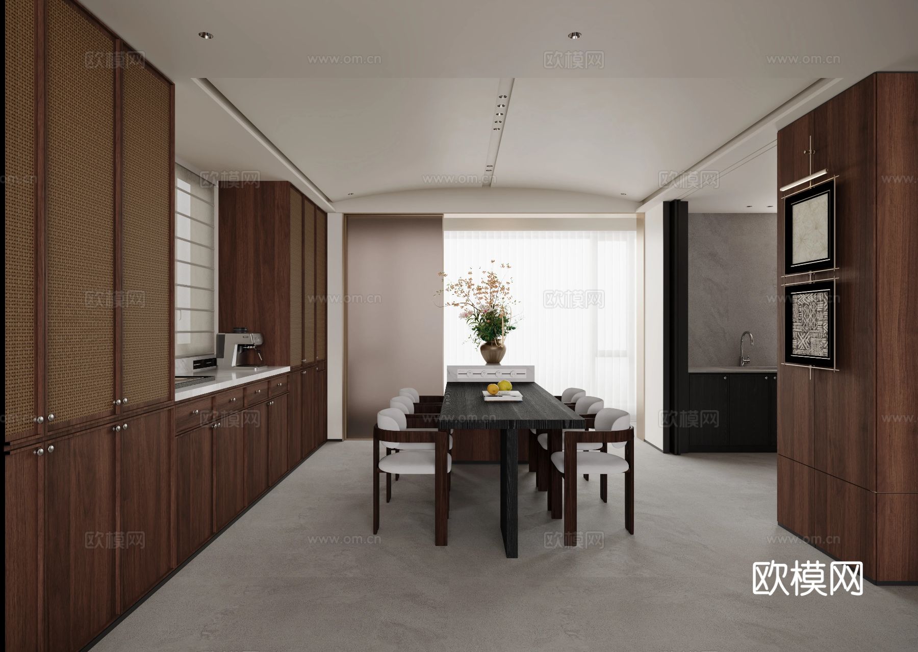 现代简约老钱风装修效果图下载（渲染图8）