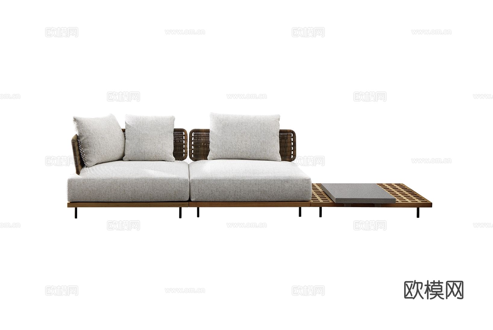 Minotti QUADRADO多人沙发3d模型