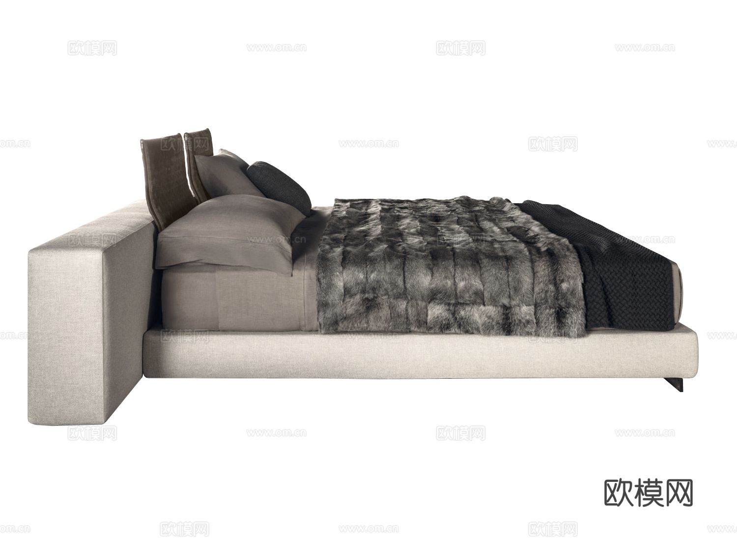 Minotti YANG双人床3d模型