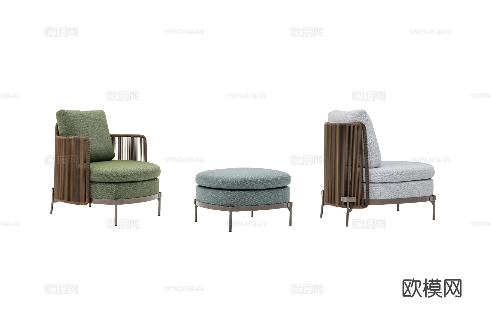 Minotti TAPE扶手椅3d模型