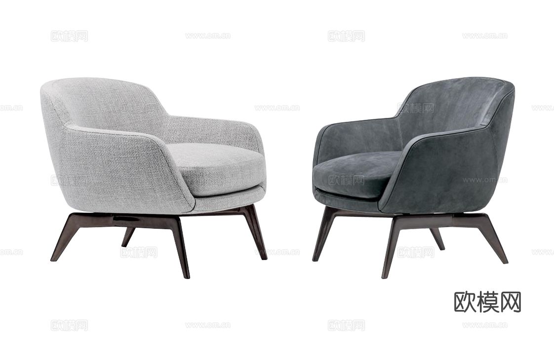 Minotti BELT扶手椅3d模型