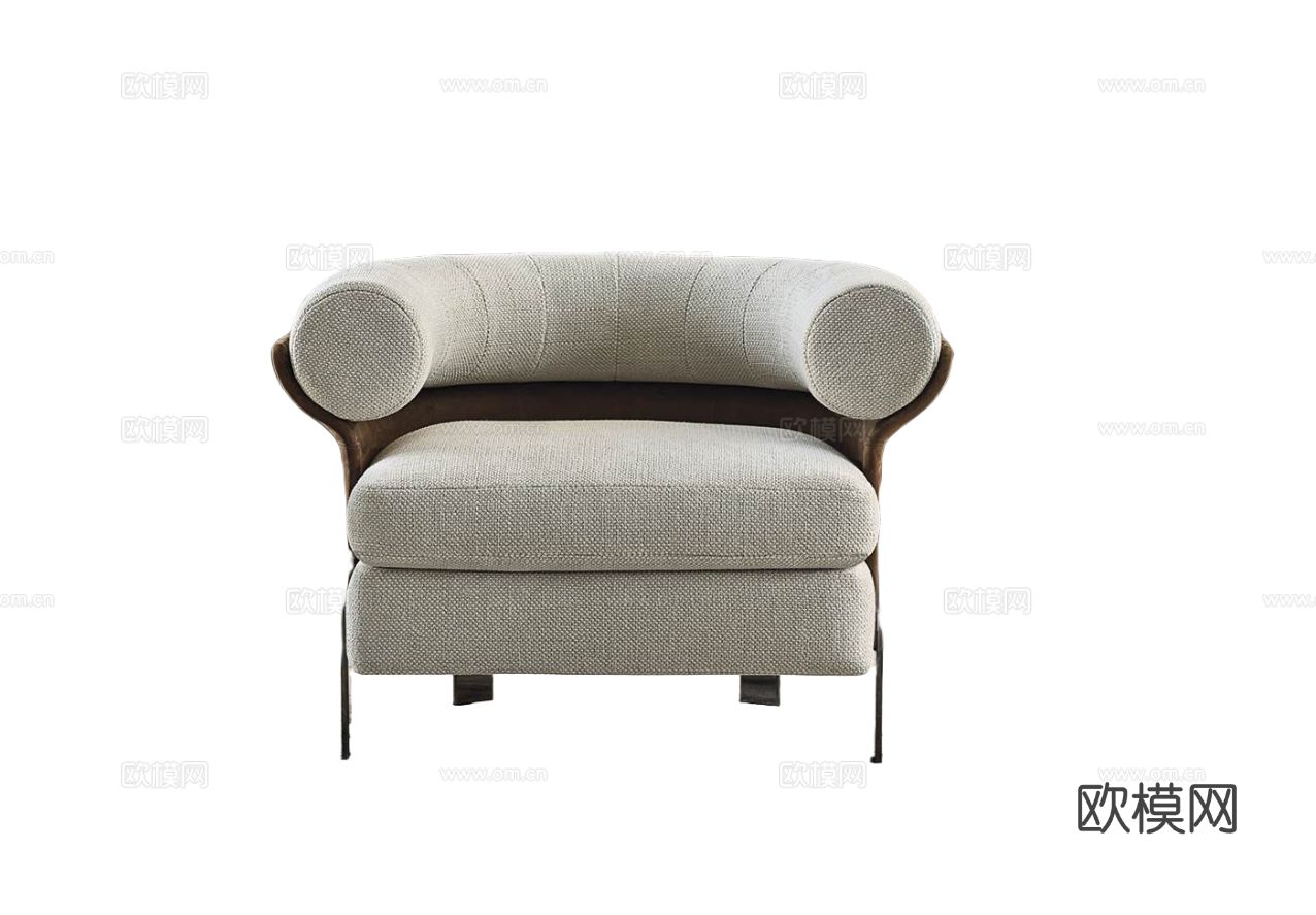 Minotti MATTIA单人沙发3d模型