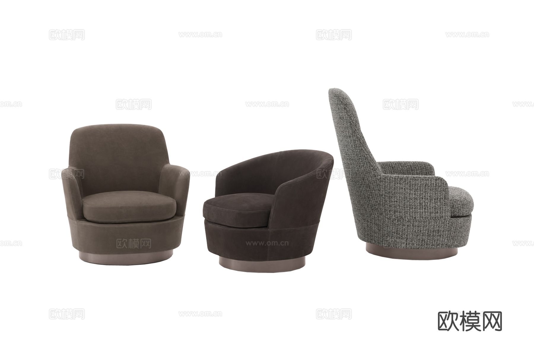 Minotti JACQUES单人沙发3d模型