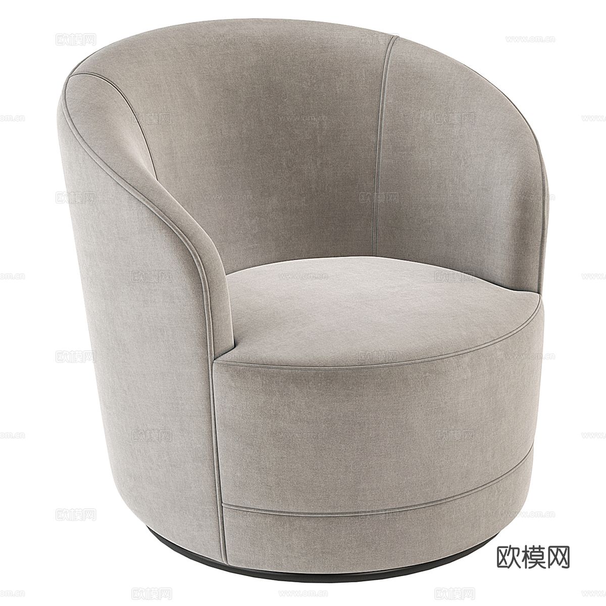 意式布艺休闲沙发3d模型
