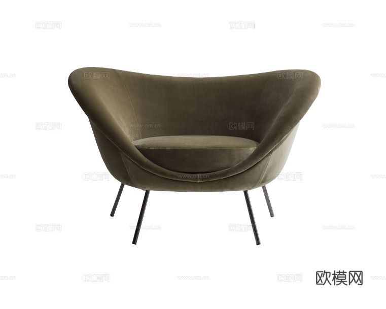 Molteni&C GIO PONTI扶手椅3d模型