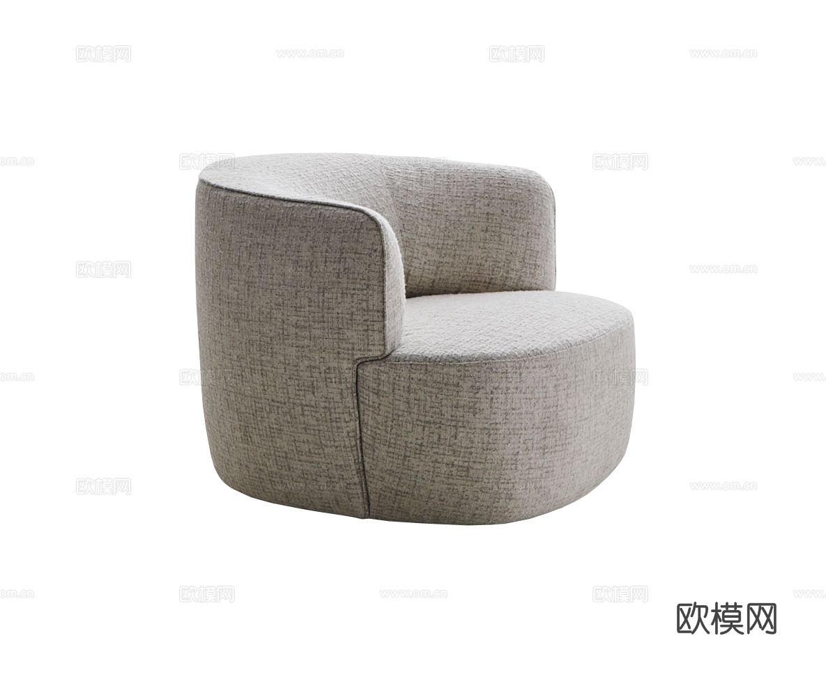 Molteni&C Elain单人沙发3d模型
