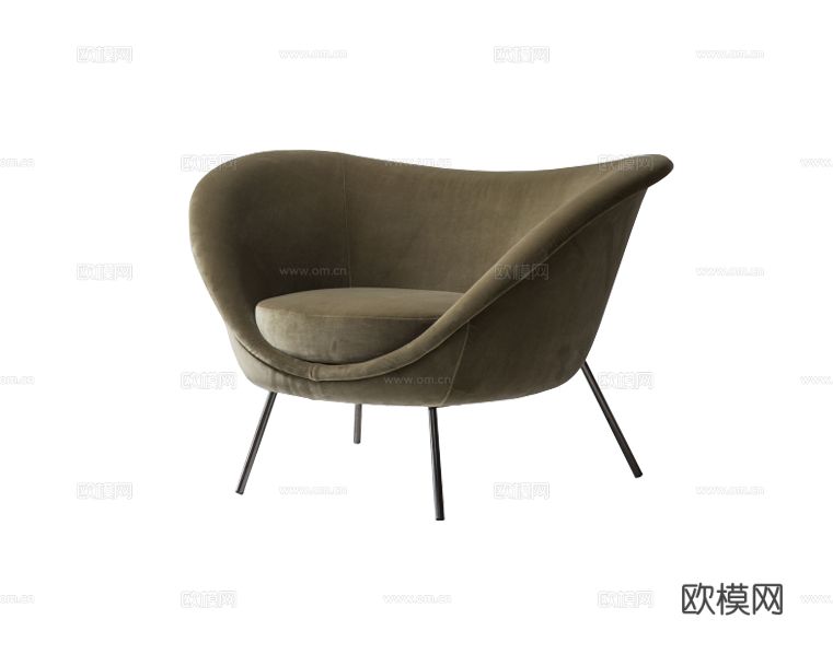 Molteni&C GIO PONTI扶手椅3d模型