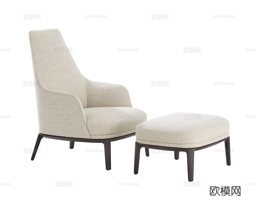 Poliform JANE LOUNGE扶手椅3d模型