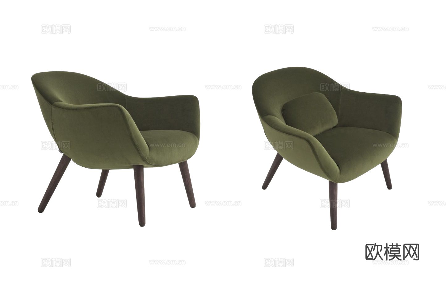 Poliform MAD CHAIR扶手椅3d模型下载（渲染图1）