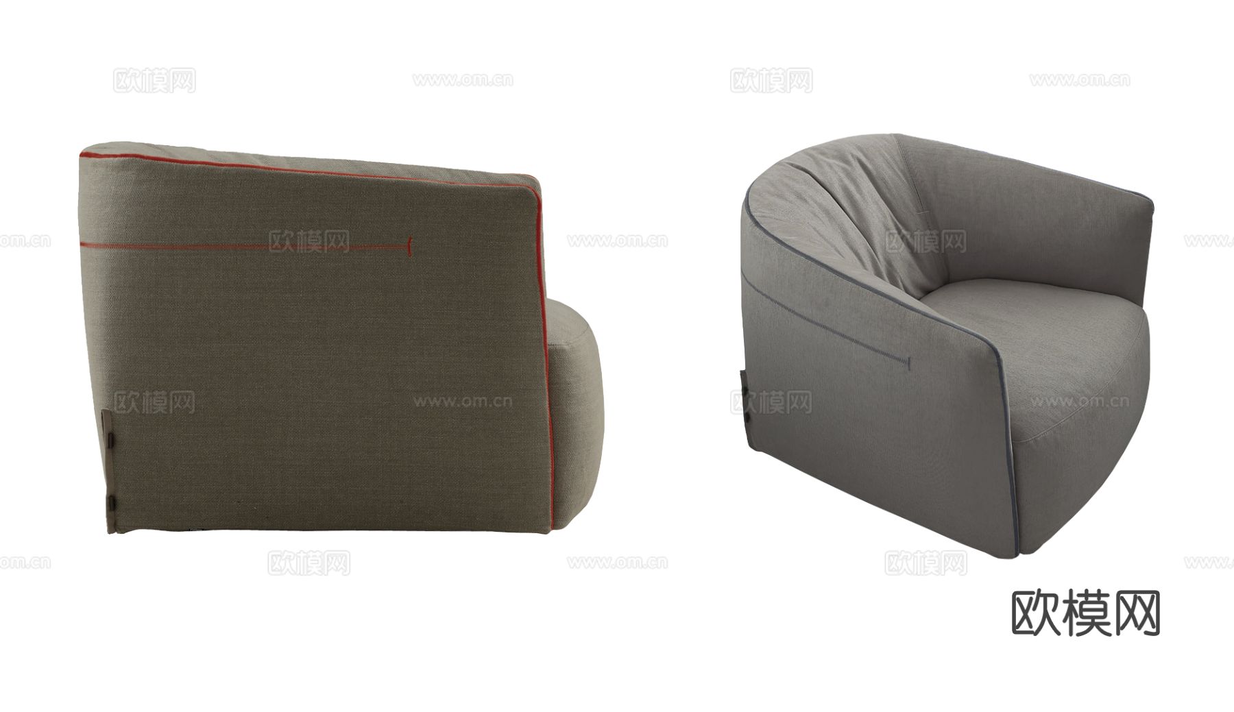 Poliform SANTA MONICA单人沙发3d模型