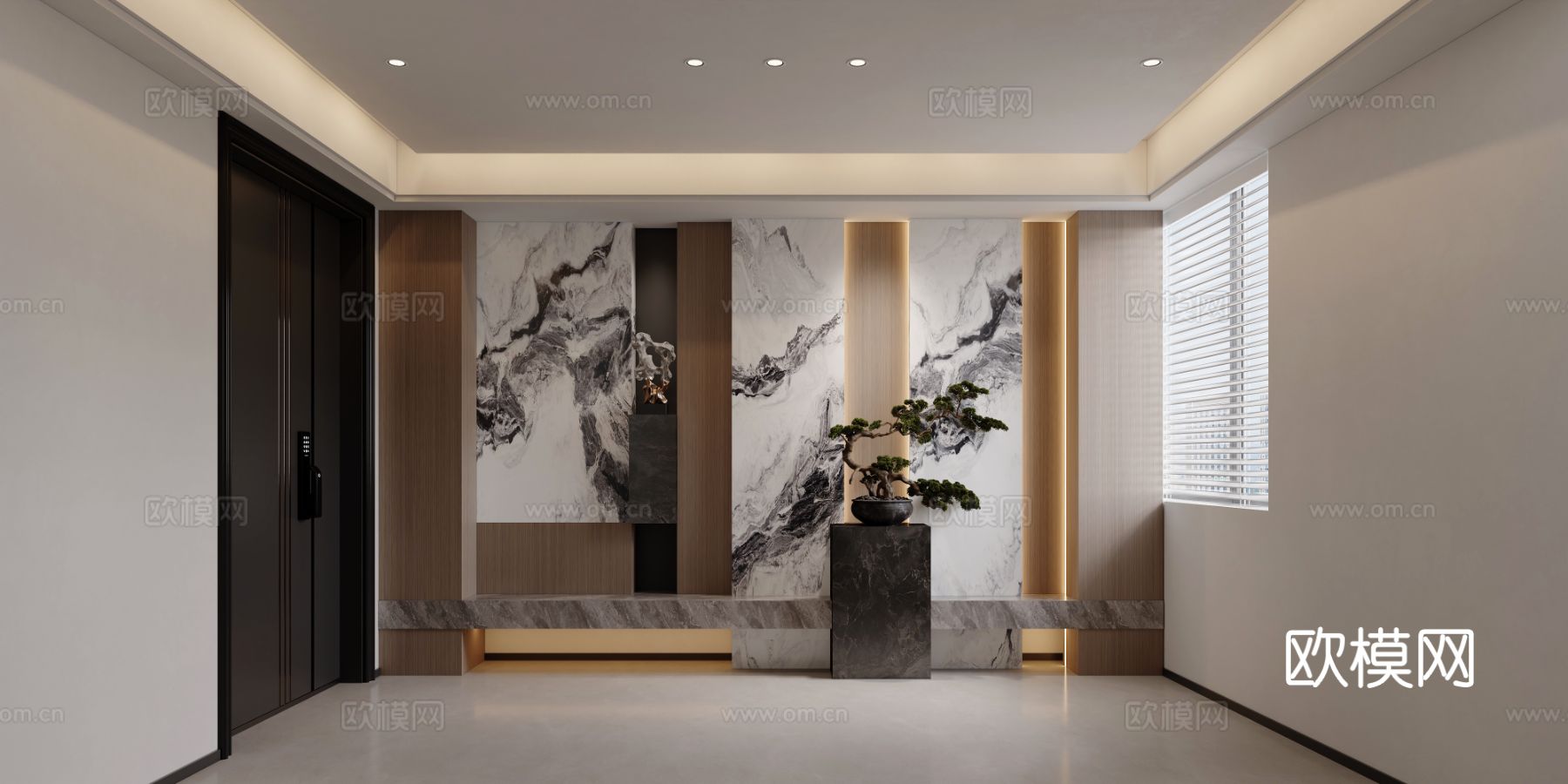 现代入户玄关 门厅 鞋柜3d模型