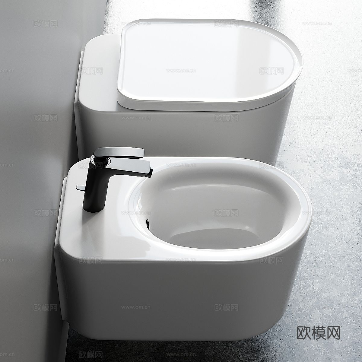 马桶 坐便器3d模型