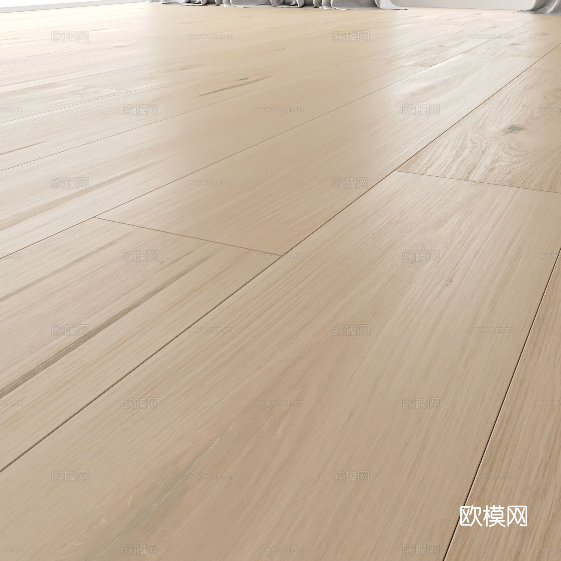 北欧橡木地板 原木色地板3d模型