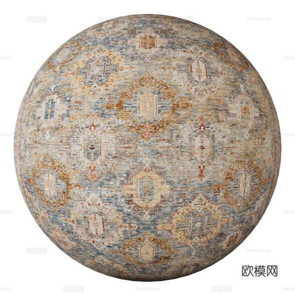 淺咖啡色花紋復古地毯CR物理材質(zhì)(2021以上版本)下載