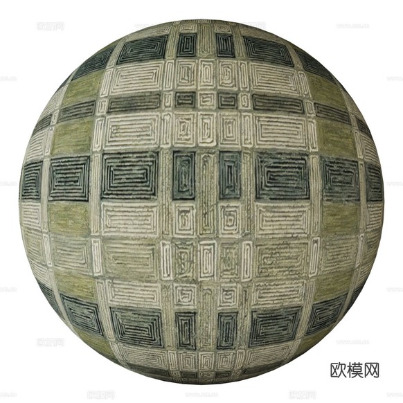 黑珍珠中古羊毛地毯CR物理材質(zhì)(2021以上版本)下載