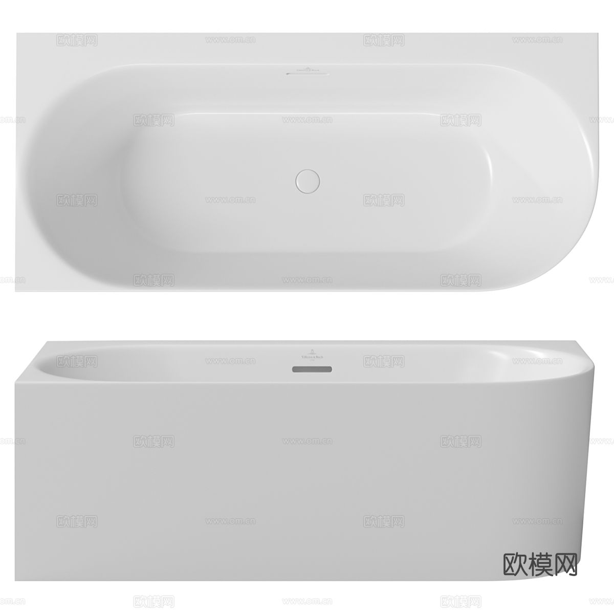 现代陶瓷浴缸3d模型