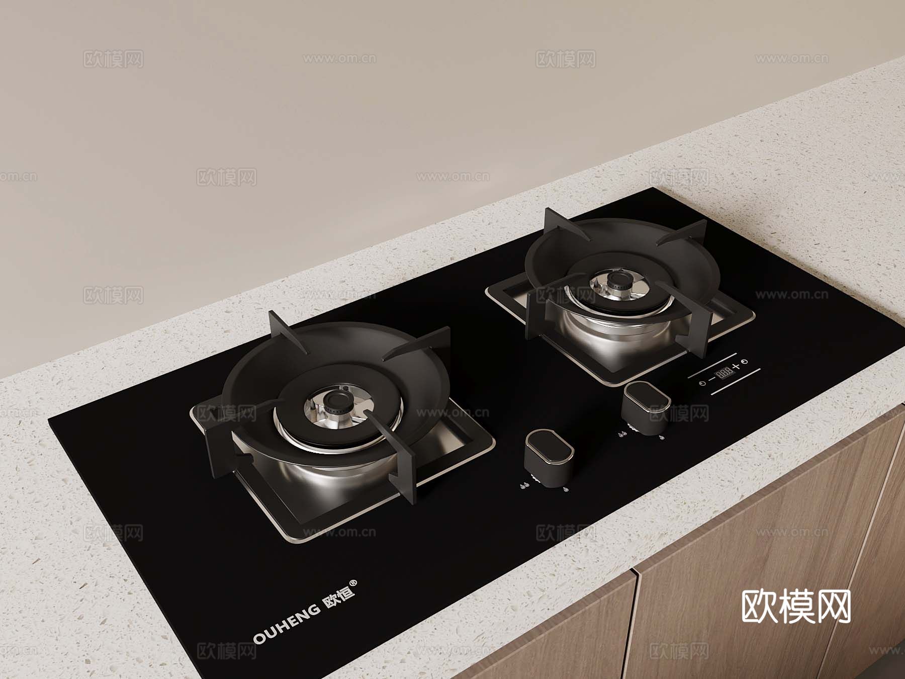 现代燃气灶 煤气灶 灶台3d模型