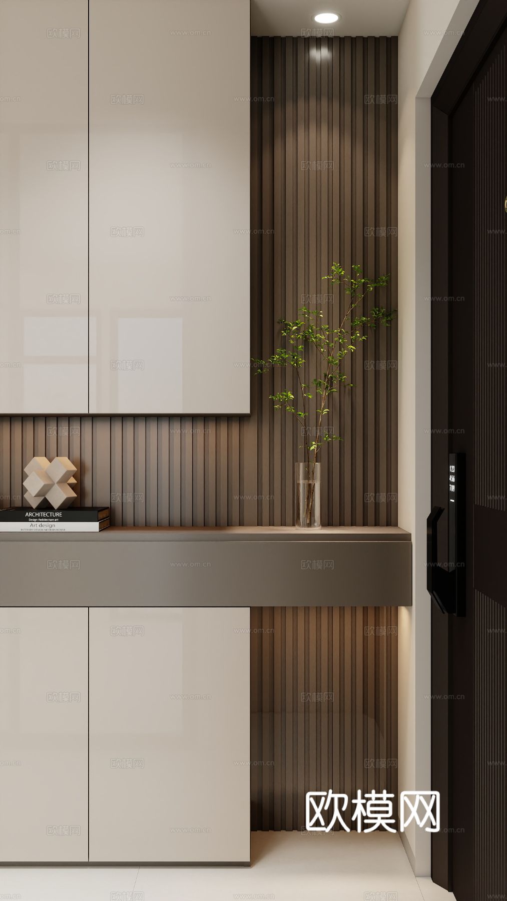 现代玄关过道装修效果图下载（渲染图2）